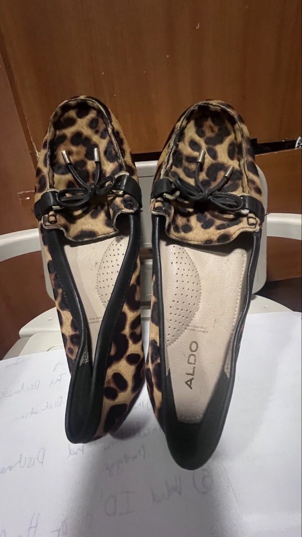 ALDO Leopard Print Bow Detail Flats (Category: Flats & Sandals) located in Pasig City. Submitted by zebteashoppe01 (Listing ID 1462359476, Image 2). Description: - Brand: ALDO - Style: Leopard print flats - Features: Cute bow detail with gold hardware - Design: Slip-on for easy wear - Comfort: Comfortable insole - Occasion: Great for casual outings or adding flair to any outfit - Condition: Please check photo used 3x in good condition 09096535540