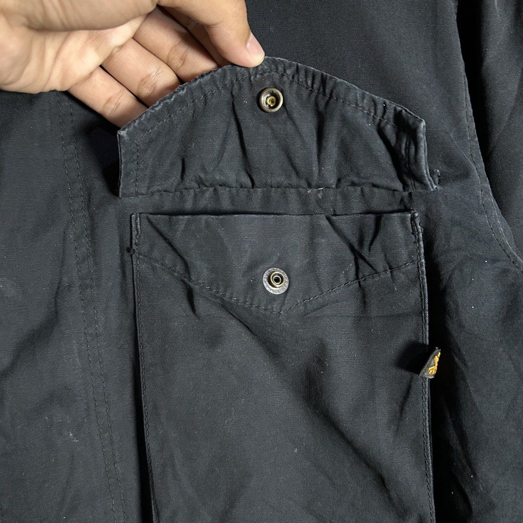 Alpha Industries - Utility Jacket (Category: Coats, Jackets and Outerwear) located in Tayabas. Submitted by streetdepartment (Listing ID 1462266831, Image 3). Description: Alpha Industries - Utility Jacket Measurements (inches): Width: 22” Length: 30.5” Shoulder: 18.5” Sleeves: 25.5” Tagged as Large Removable Inner Good condition Flaw/s: Discoloration near zipper, sign of used and also needswash.