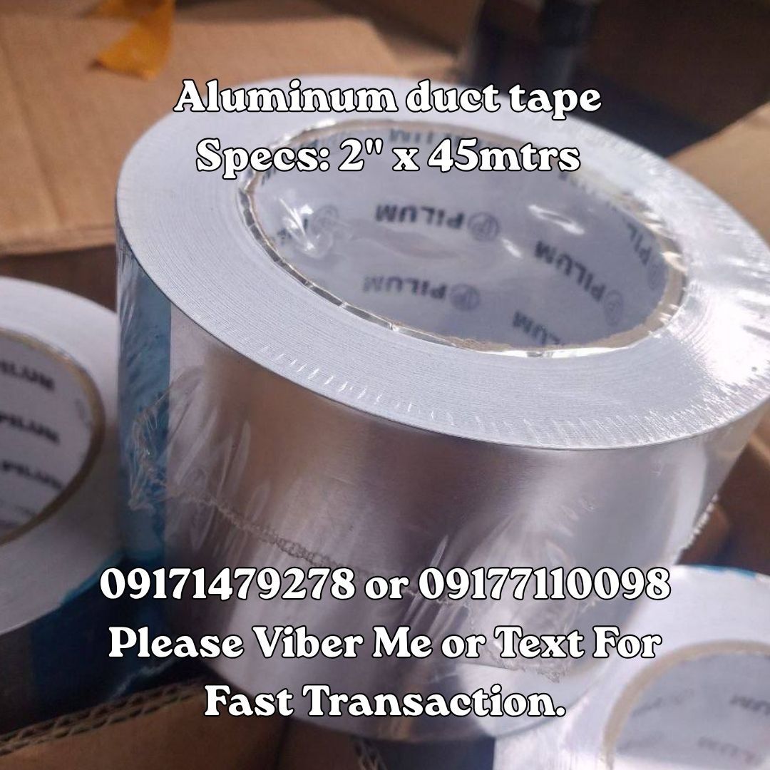 Aluminum duct tape Specs: 2" x 45mtrs (Category: Everything Else Others) located in Manila. Submitted by 09171479278_elsie. (Listing ID 1462268921, Image 1). Description: Aluminum duct tape Specs: 2" x 45mtrs.