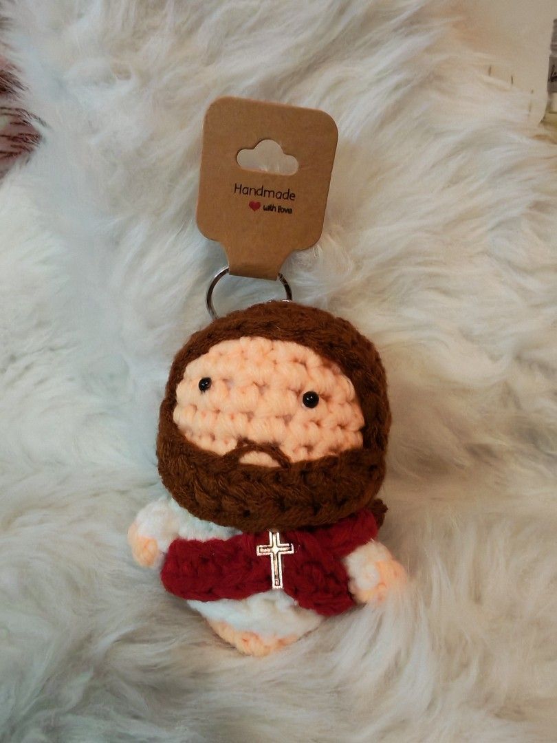 Amigurumi Crochet Jesus (Category: Handmade Craft) located in Bulacan. Submitted by mimisfinds (Listing ID 1462371844, Image 1). Description: Amigurumi Crochet Jesus. Faithful Bag charm..