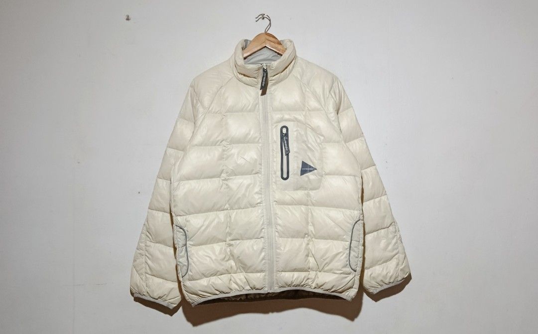 And Wander - A/W 20 Off White Diamond Stitch Down Jacket Nylon Ripstop - Pertex Quantum (Category: Coats, Jackets and Outerwear) located in San Fernando. Submitted by son.twice.stuff (Listing ID 1462381908, Image 2). Description: Item: And Wander - A/W 20 Off White Diamond Stitch Down Jacket Nylon Ripstop - Pertex Quantum Tagged Size: WS - Women Size / Unisex Oversized Men/Women - Fit Large Dimensions Length: 28" Width: 23" Shoulder: 23" Sleeve: 