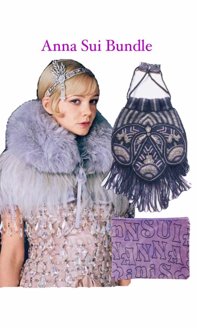 Anna Sui Bundle: Fully-beaded Flapper Bag + Pouch (Category: Luxury Bags & Wallets) located in Manila. Submitted by iyasellsph (Listing ID 1461710807, Image 1). Description: Php3500 for Anna Sui Bundle For individual details, click on the Carousell links below. • Anna Sui Fully-Beaded Flapper Bag Check out 'Anna Sui Fully -Beaded Luxury Flapper Bag 1920s The Great Gatsby- Style ', available at PHP 3,400 on #Carousell https://carousell.app.link/RI