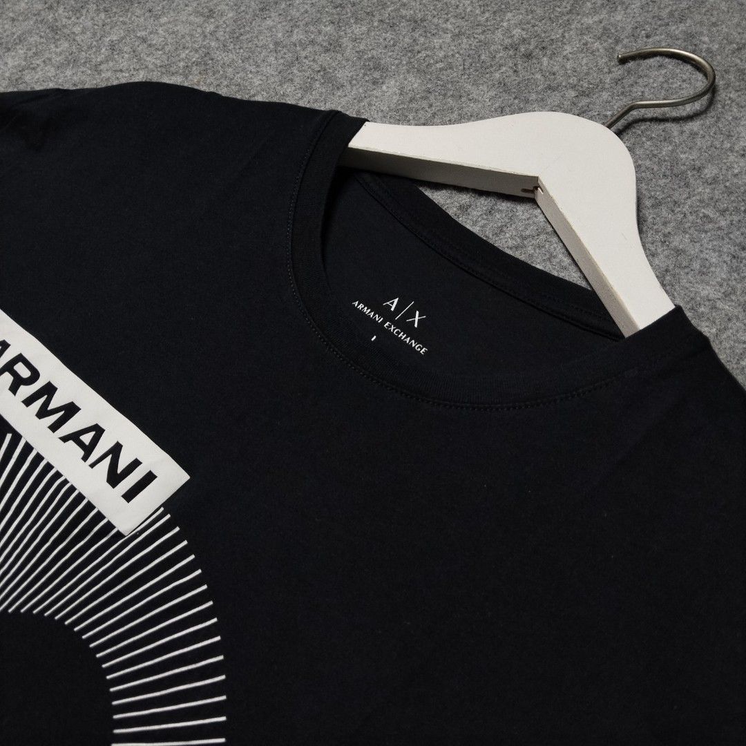 Armani Exchange regular fit tee (Category: Tshirts & Polo Shirts ) located in Bocaue. Submitted by just_thrift_in (Listing ID 1462350560, Image 3). Description: As New Condition – Washed and Ready to Wear 📏 Size & Fit Information Please refer to the measurements below to ensure the best fit. Width is measured pit to pit, while length is taken from the top of the shoulder down to the bottom of the garment. All measurements are in inches for easy 