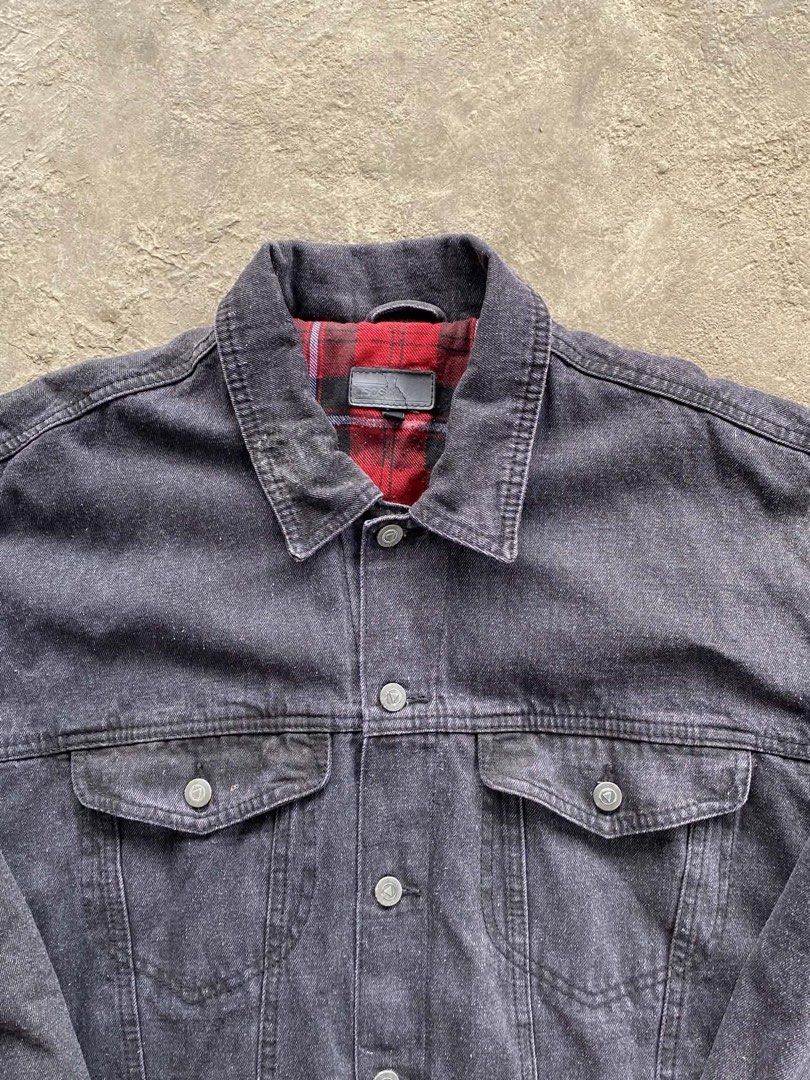 ASOS Grey Denim Jacket with Red Plaid Flannel Lining (Category: Coats, Jackets and Outerwear) located in Lipa City. Submitted by dcd1217 (Listing ID 1462400949, Image 2). Description: - ASOS Grey Denim Jacket - Lined with Red & Black Plaid Flannel - Quilted Lining for Extra Warmth - Button Closure Front and Cuffs - Two Chest Pockets with Button Closure - Ideal for Layering (Hoodies/Tees) - Great for Cooler Weather.