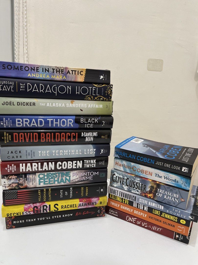 Assorted Thriller and Mystery Novels - Bundle Deal (Category: Storybooks) located in Manila. Submitted by reyzengggg98367 (Listing ID 1462324018, Image 1). Description: - Bundle of popular thriller and mystery books - Includes titles by Harlan Coben, David Baldacci, Brad Thor, and more - Great reads for fans of suspense and crime fiction - Perfect for your next binge-read!.
