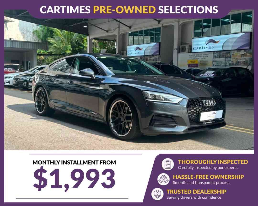 Audi A5 Sportback 2.0 TFSI S tronic Design (A) (Category: Used Cars) located in Singapore. Submitted by cartimesautomobile (Listing ID 1462276767, Image 2). Description: Option to purchase with warranty* Buy with confidence from our Certified Pre-Owned Collection. Gone through a 120-points health check, each unit is refurbished for the brand new car experience. Trade Ins are welcomed. Contact our friendly salesman today to schedule for your next 