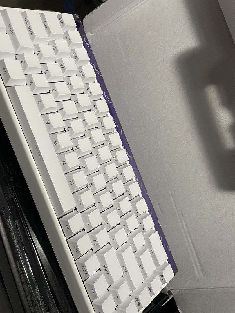 AULA HERO 68HE Wired Magnetic Switch Keyboard White (Category: Computer Keyboard) located in Manila. Submitted by idontgivea05755 (Listing ID 1462431684, Image 1). Description: - AULA HERO 68HE Wired Keyboard - Compact 65% Layout - White Color - Magnetic Switches with Adjustable Actuation Points - Ideal for Gaming and Typing - Includes Original Box and Accessories - Comes with USB-C Cable - Extra Switch Included.