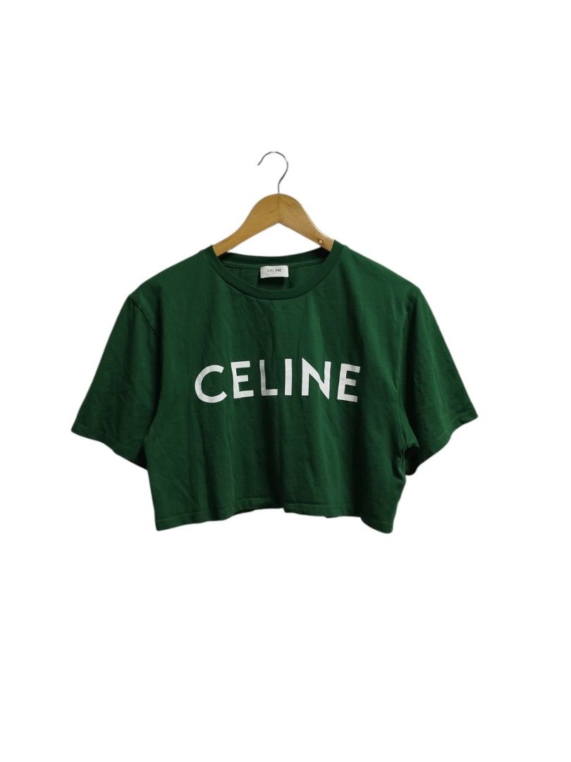 AUTHENTIC CELINE CROP TOP (Category: Others Tops) located in Bayombong. Submitted by Gentlemans_ClosEt (Listing ID 1462384725, Image 1). Description: AUTHENTIC CROP TOP SHIRT SPELL OUT CELINE PRINT SIZE SMALL ON TAG CAN FIT UPTO SIZE MEDIUM DIMES: W19 X L16 9.8/10 COLOR RATE EXCELLENT CONDITION NO ISSUE.