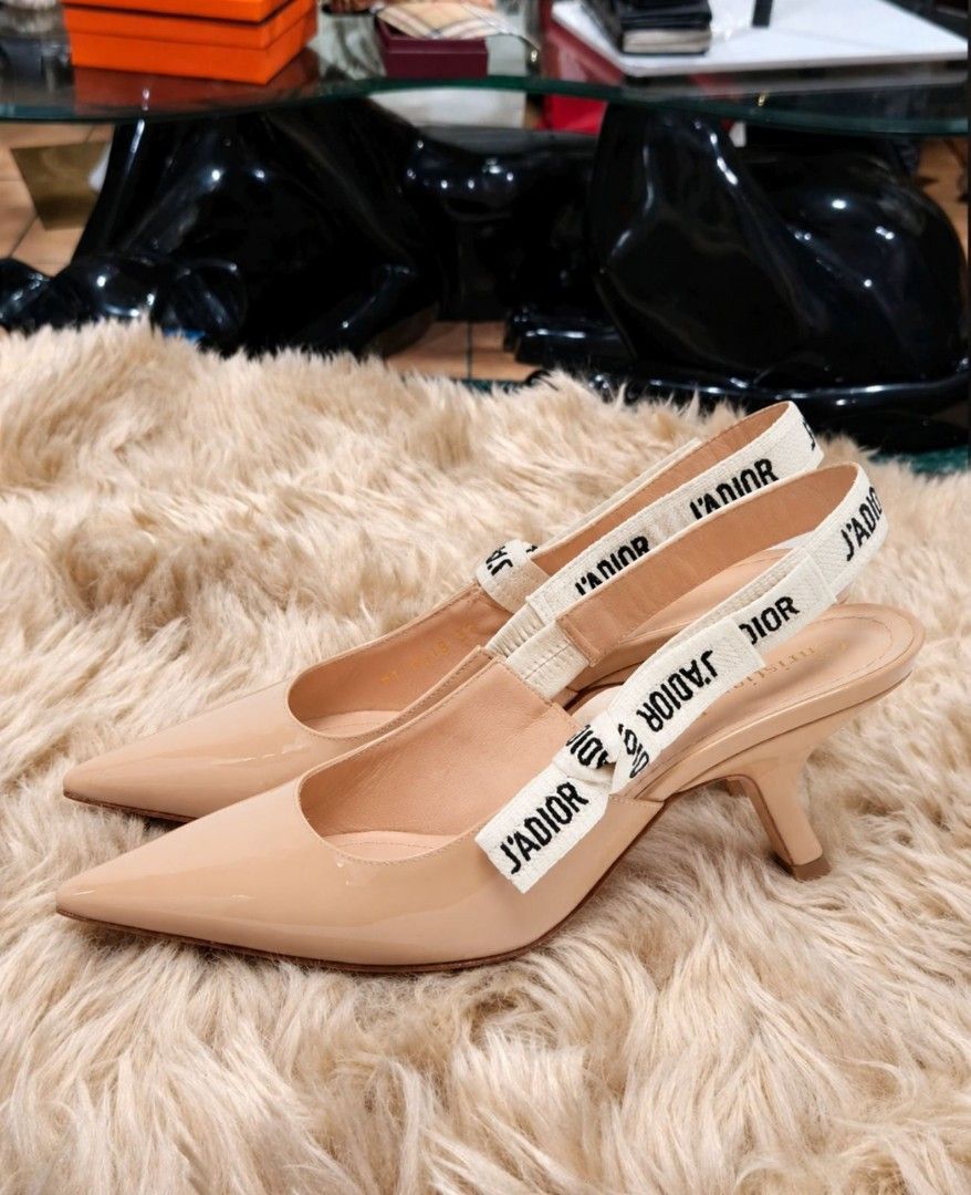 Authentic Dior Slingback Kitten Heels Sandals Size 38 (Category: Heels) located in Aguinaldo. Submitted by designerlaneph (Listing ID 1461058534, Image 2). Description: Previously owned Dior kitten slingback sandals size 38 authentic in mint condition free shipping schedule delivery.