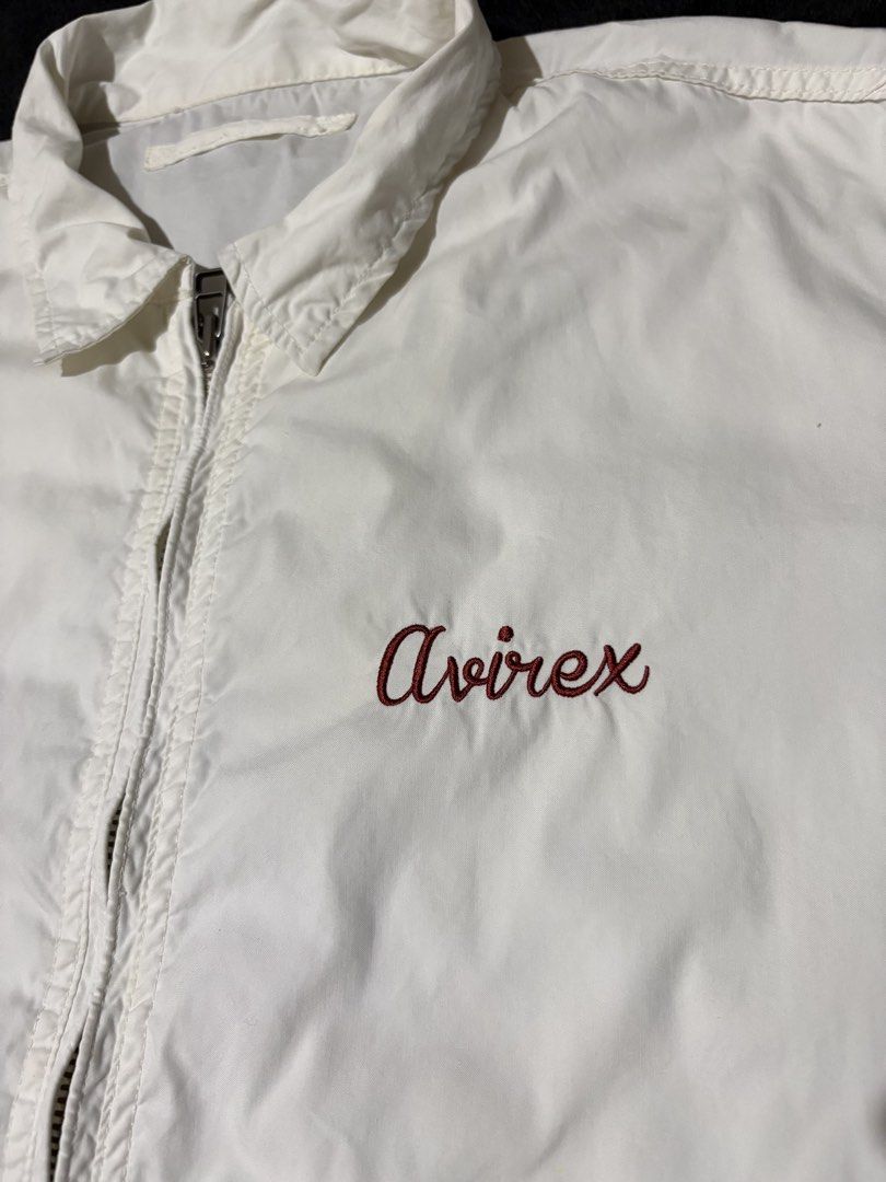 Avirex White Jacket USS Saratoga Operation Desert Shield (Category: Coats, Jackets and Outerwear) located in Pasay City. Submitted by wornfitsco (Listing ID 1462284901, Image 2). Description: 🛩 Vintage Avirex Souvenir Jacket (90-91) Rare vintage Avirex souvenir jacket with premium embroidery and military-inspired styling. Collector-worthy piece. 📏 24.5 x 27.5 ✨ Condition: New 💰 ₱1300 ⚡ No issues.