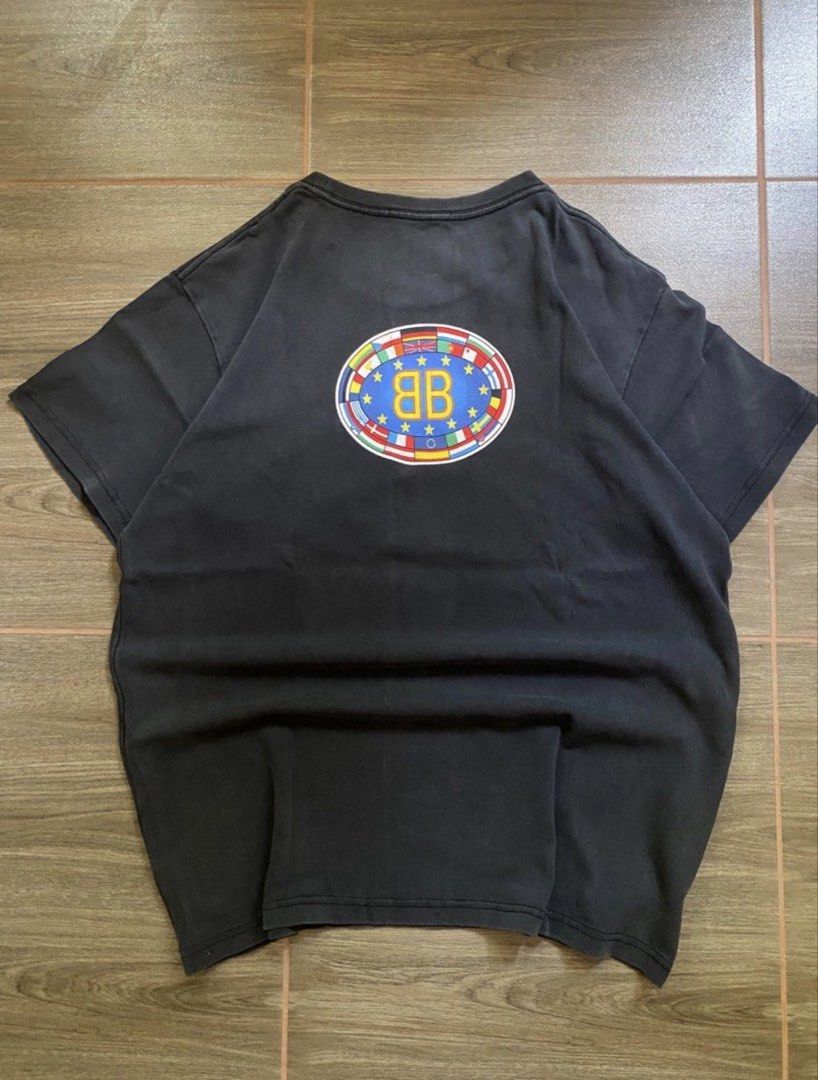 Balenciaga Multiple Flag BB Shirt (Category: Tshirts & Polo Shirts ) located in Masbate. Submitted by abcclothingdepartment (Listing ID 1462343963, Image 1). Description: Good condition Need wash and very minimal crack on print ( unnoticeable) 21x27 800 negotiable.