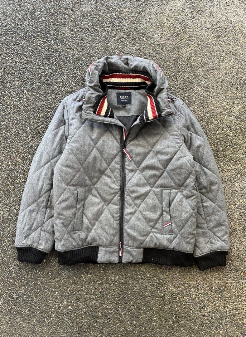 Beams Heart Quilted Volume-neck Blouson Jacket (Category: Coats, Jackets and Outerwear) located in Baguio. Submitted by feelathome (Listing ID 1462370287, Image 1). Description: Beams Heart Quilted Volume-neck Blouson Jacket Tag size: Medium Width: 22.5 Length: 26 Shoulder: 18 Sleeves: 24 In good condition 1,650php Free nationwide shipping. Read the description and check all photos carefully before buying. If you have any questions feel free to a