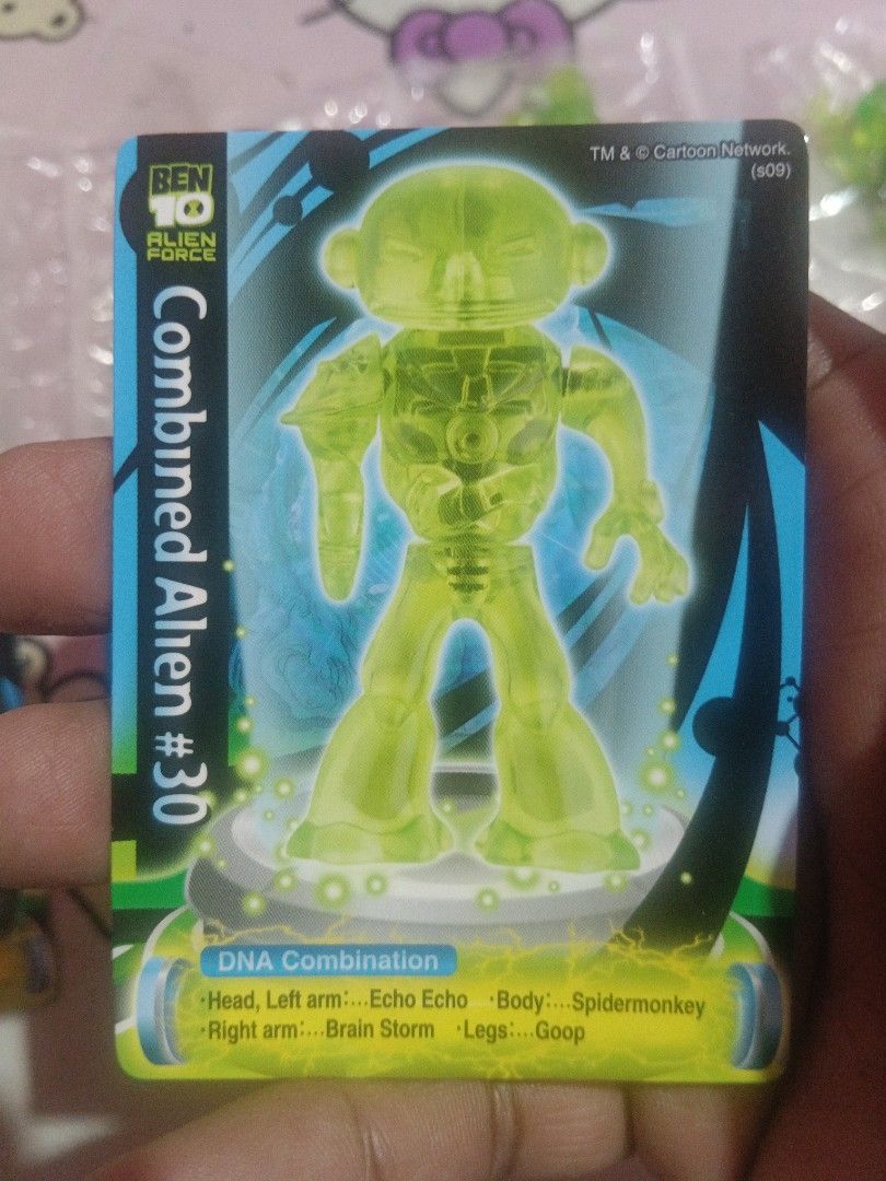 Ben-10 alien creation (Category: Action & Battle Toys) located in Pasig City. Submitted by rednaxela_rich (Listing ID 1462375015, Image 2). Description: 4pcs ben 10 alien creation 4 figure set with DNA cards #25,28,29,30. sealed in plastic..