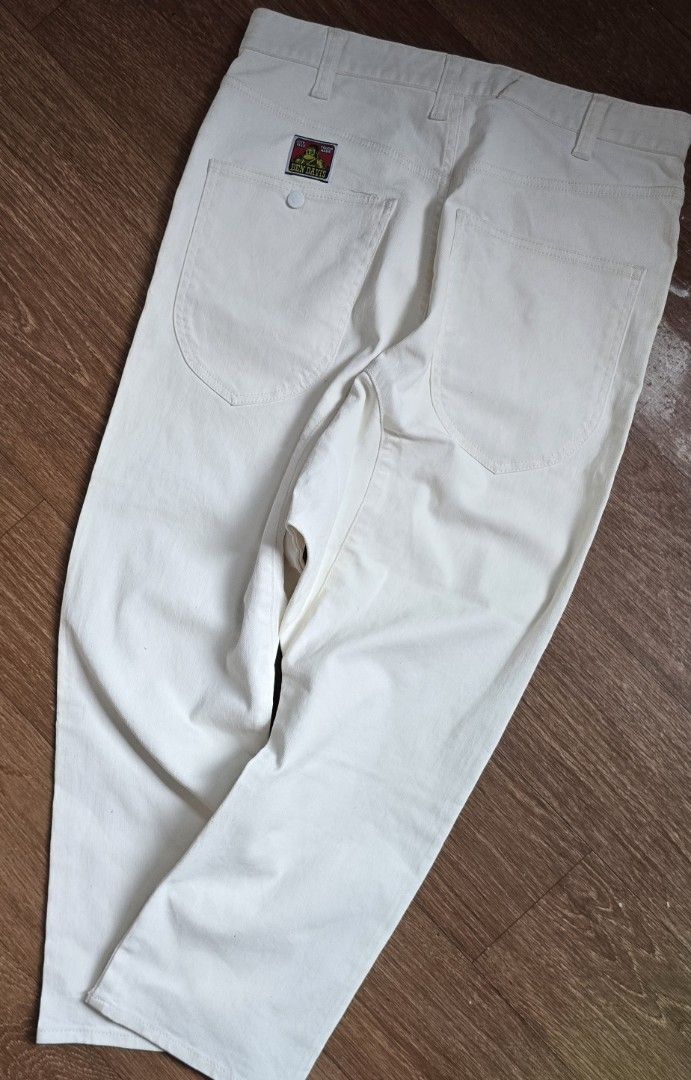 Ben Davis Work Pants Cream (Category: Jeans) located in Quezon. Submitted by archivesss_666 (Listing ID 1462392270, Image 1). Description: need wash - Cream colored work pants from Ben Davis - Classic fit - Signature Ben Davis logo patch on back pocket - Inner waistband features repeating Ben Davis logo pattern - Durable construction - Ideal for everyday wear or work.