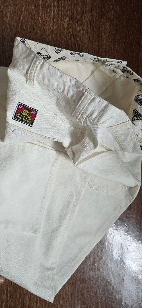 Ben Davis Work Pants Cream (Category: Jeans) located in Quezon. Submitted by archivesss_666 (Listing ID 1462392270, Image 3). Description: need wash - Cream colored work pants from Ben Davis - Classic fit - Signature Ben Davis logo patch on back pocket - Inner waistband features repeating Ben Davis logo pattern - Durable construction - Ideal for everyday wear or work.