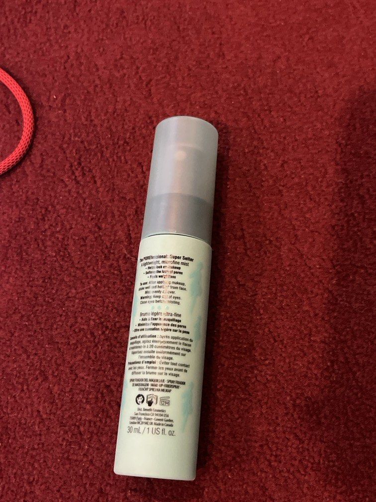 BENEFIT SUPER SETTER LONG LASTING SETTING SPRAY (Category: Face Care) located in Manila. Submitted by luxeclassyshop (Listing ID 1462263586, Image 3). Description: No box Brand new Original BENEFIT SUPER SETTER LONG LASTING SETTING SPRAY 30ml.