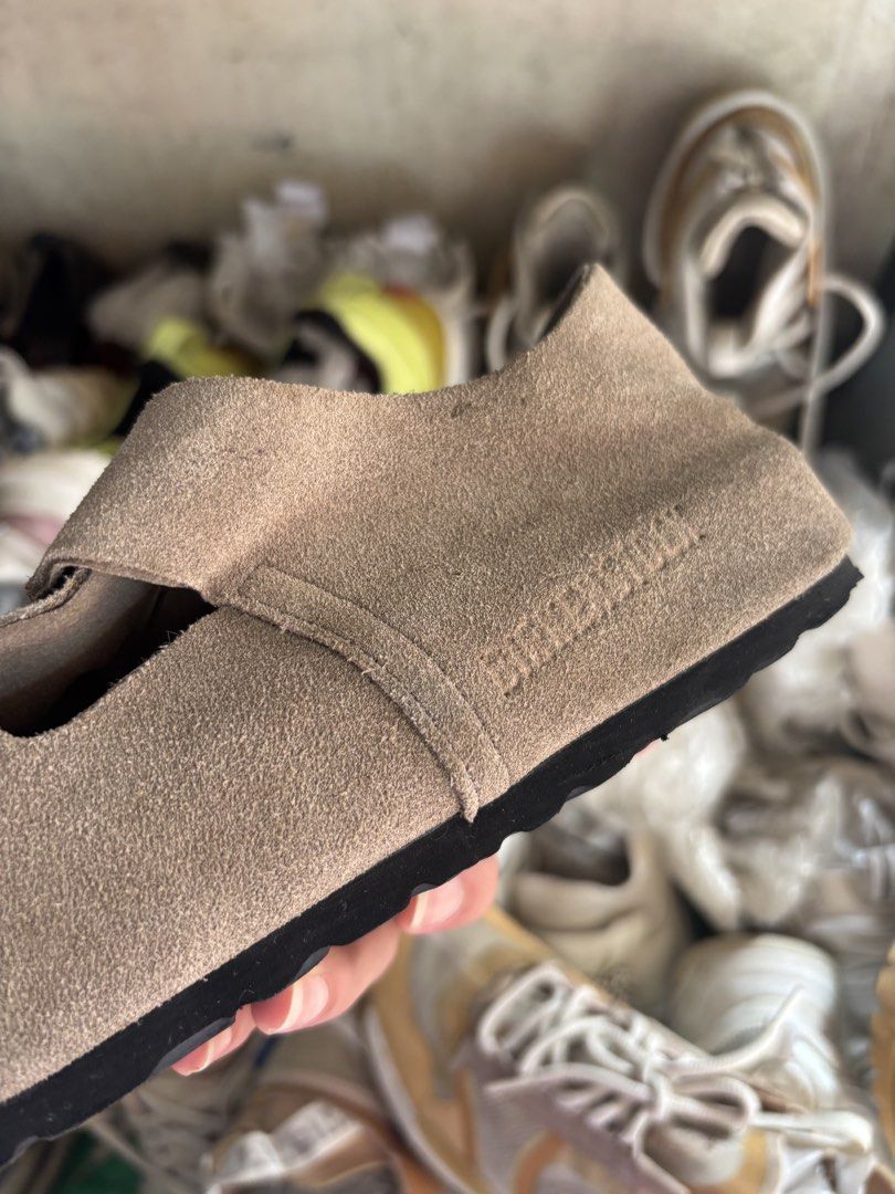 Birkenstock Suede Sandals Size 36 (Category: Flats & Sandals) located in Dipolog. Submitted by dionato (Listing ID 1462332085, Image 2). Description: - Brand: Birkenstock - Material: Light brown suede - Closure: Buckle - Size: 36 (fits 230mm) - Features: Classic Birkenstock sole pattern - Ideal for: Everyday wear.