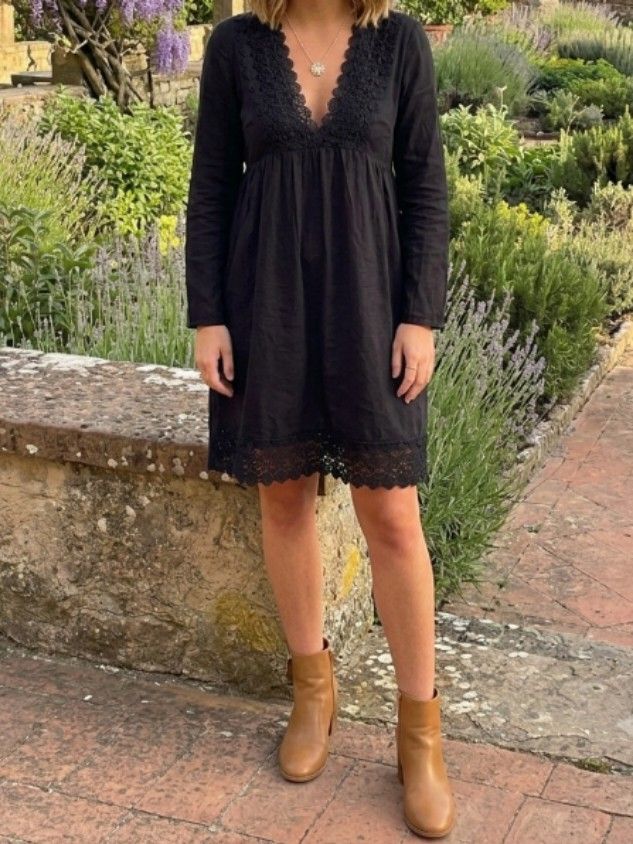 Black Crochet Lace Long Sleeves Dress (Category: Dresses) located in Manila. Submitted by dcory (Listing ID 1459776951, Image 1). Description: .