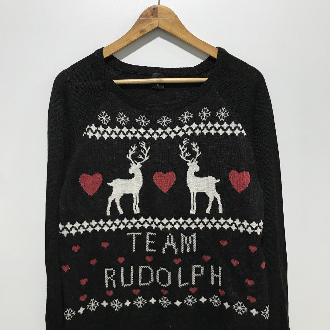 Black Holiday “Team Rudolph” Graphic Sweater (Category: Coats, Jackets and Outerwear) located in Cavite. Submitted by tanya.valentin (Listing ID 1462314215, Image 2). Description: - 21x27.