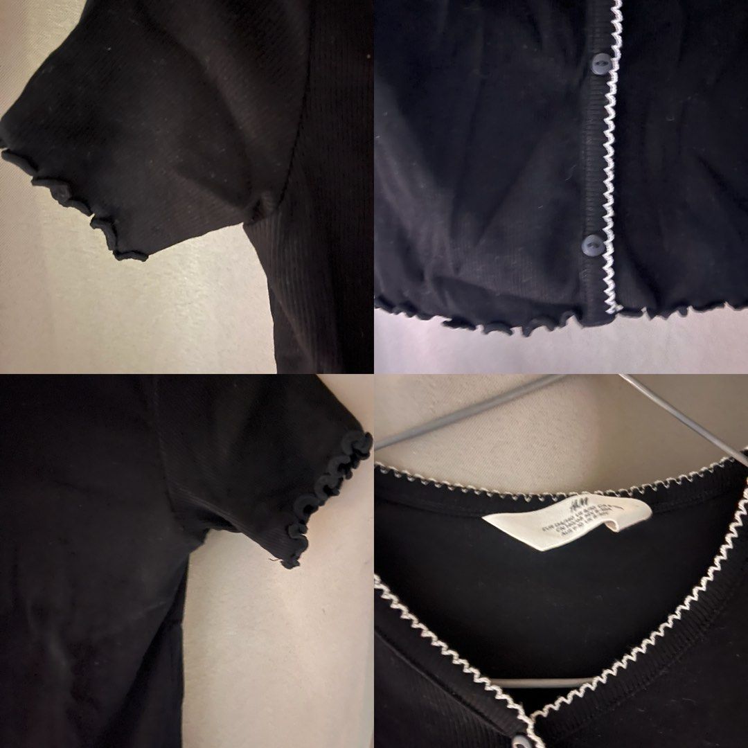 Black Top (Category: Blouses) located in Manila. Submitted by lovedbygela19 (Listing ID 1462263794, Image 2). Description: - used once - ready to wear - bought it from h&m for 349 - stretchable fabric - small.