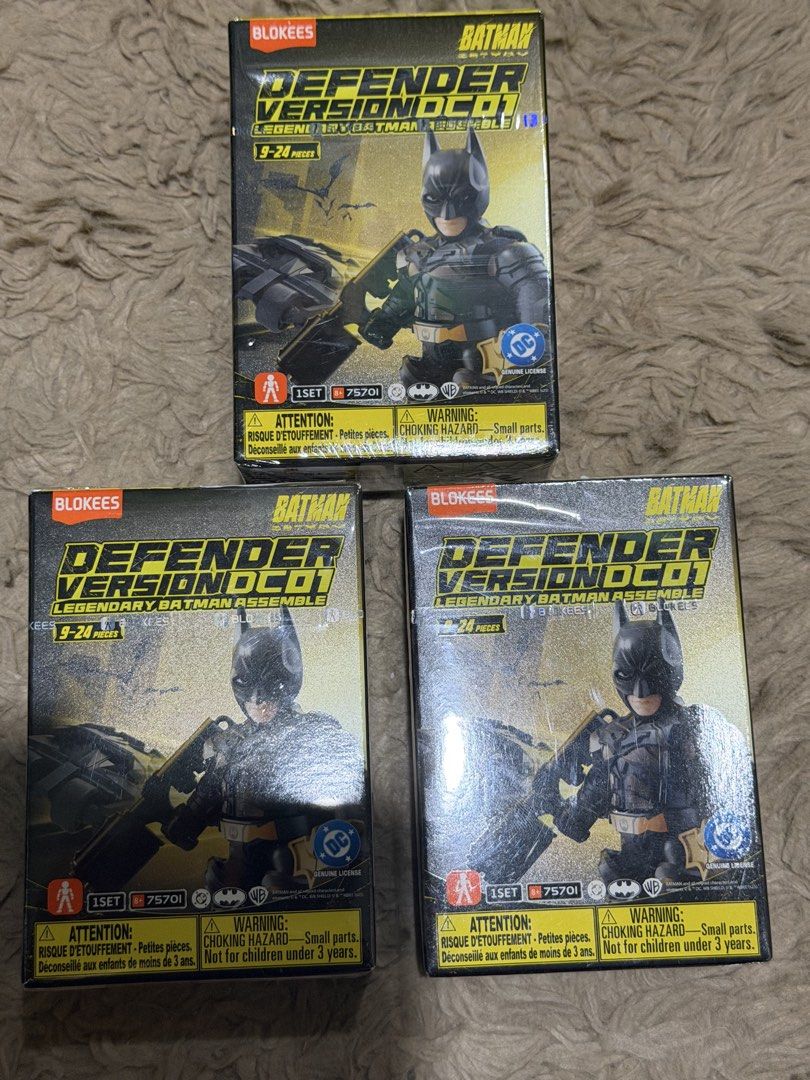Blokees Batman Defender Version DC 001 (Category: Vehicle & Diecast Models) located in Quezon City. Submitted by t33jh4y (Listing ID 1462404757, Image 2). Description: Blokees Defender Version DC01: Duplicate Collection 150php Each Batmobile - 2008 2 pcs available Batmobile - 2016 Batman Figure - 1995 Pouch still sealed Card not scanned Please read carefully. What you see, is what you get Call or Text Always Online Shipping Only... Via LBC, payme