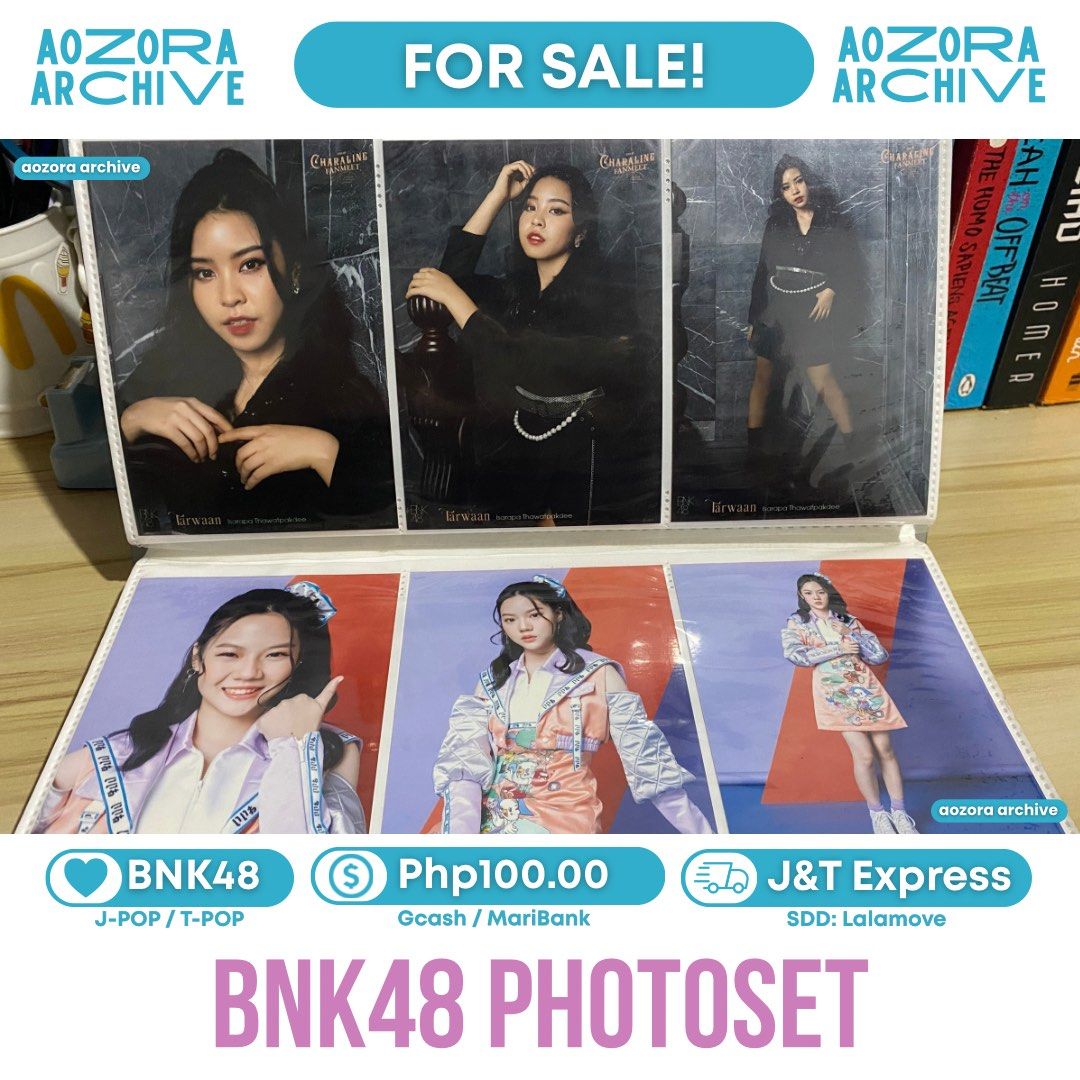 [BNK48] Photoset (3 Pieces per Set) (Category: K-Wave Merchandise) located in Cavite. Submitted by aozora.archive (Listing ID 1462366352, Image 2). Description: ── .✦ BNK48 Photoset ⤷ ゛Price: P100.00 +lsf ˎˊ˗ 🗒️: Comes with Act C, Act H, Act F — ⤷ ゛[🚛] Mode of Delivery ˎˊ˗ ⤷ ゛J&T Express / Lalamove ˎˊ˗ ⤷ ゛[💸] Mode of Delivery ˎˊ˗ ⤷ ゛GCash / MariBankˎˊ˗ ⋮ ⌗ ┆Ships every Saturday/Sunday — Don’t hesitate to message us for more details! You may al