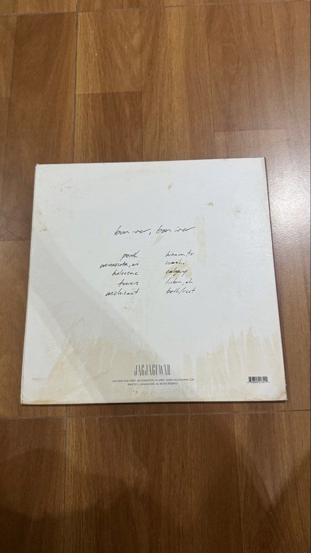 Bon Iver - Bon Iver Vinyl Record (Category: Vinyls) located in Manila. Submitted by vhhhhhhh (Listing ID 1462394160, Image 2). Description: - Bon Iver self-titled album on vinyl - Includes original sleeve with handwritten tracklist - Sleeve has minor cosmetic scuffs - Record plays well, great sound quality - Essential for any Bon Iver or indie music fan's collection.