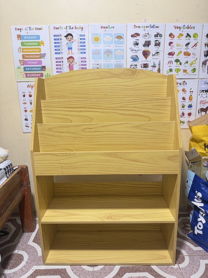 BOOK SHELF FOR BABIES (Category: Other Kids Furniture) located in Las Pinas. Submitted by sugaaarr (Listing ID 1462358059, Image 1). Description: 87x63 cm -lengthxwidth Like new .