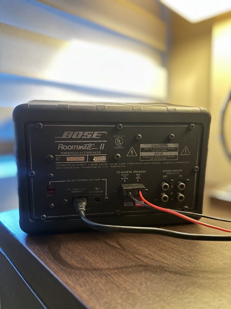 Bose Roommate II Powered Speaker (Category: Soundbars, Speakers & Amplifiers) located in Makati City. Submitted by 76477 (Listing ID 1462352926, Image 3). Description: - Bose Roommate II powered speaker - Color: Black - Compact design - Wired connection - Ideal for small audio setups or desktop speakers - Tested and confirmed working Selling my preloved bose roommate 2. Superb sound quality with deep bass. MADE IN USA. Awesome build quality. Cond