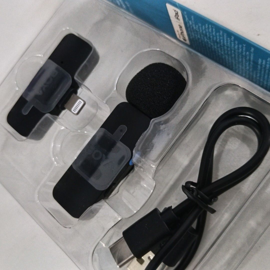 BOYA BY-V1 Ultracompact 2.4GHz Wireless Microphone System for iOS (Category: Microphones) located in Caloocan City. Submitted by coolgem_3f10a0 (Listing ID 1462401421, Image 2). Description: - BOYA BY-V1 Wireless Microphone System - Ultracompact design for portability - Reliable 2.4GHz wireless transmission - Specifically compatible with iOS devices - Complete set: includes transmitter, receiver, and charging cable - Dedicated noise reduction but