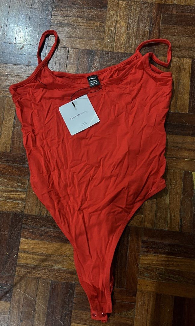 [BRAND NEW] Red basic bodysuit - SHEIN (Category: Others Tops) located in Makati City. Submitted by minimalistwhiteph (Listing ID 1462365132, Image 1). Description: .