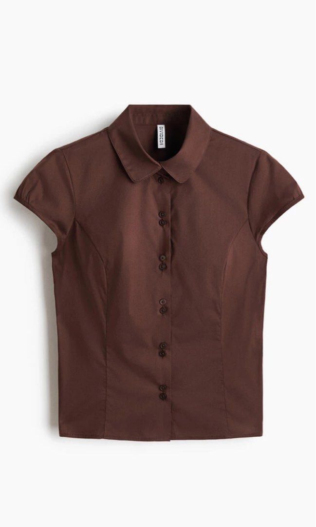 Brown Short Sleeve Button-Up Shirt (Category: Shirts) located in Davao. Submitted by akushhla (Listing ID 1462314324, Image 2). Description: BRAND NEW dm for actual photos ! .
