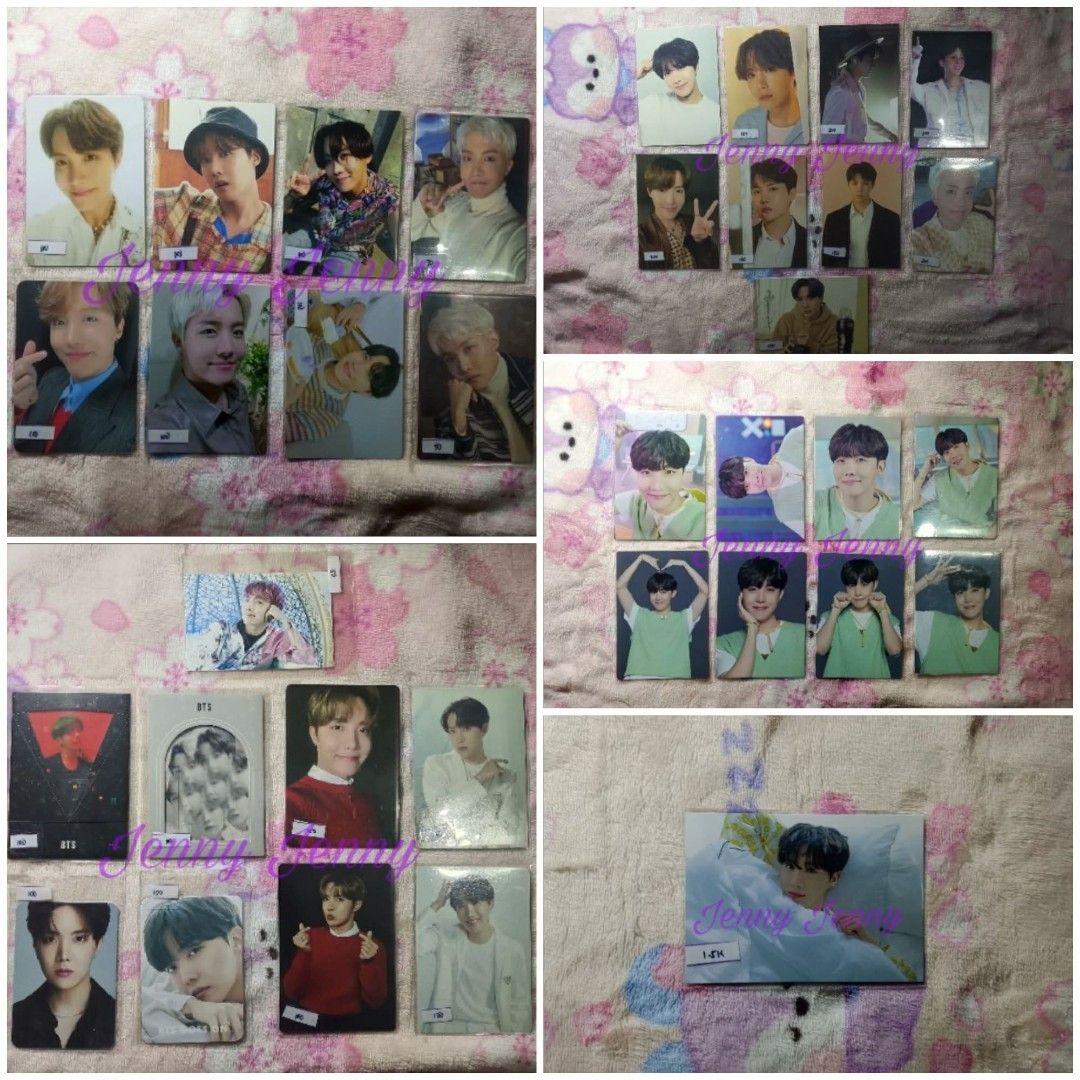 BTS Jhope & OT7 Photocards Take all (Category: K-Wave Merchandise) located in Mabalacat. Submitted by allaboutbtsbyjenny (Listing ID 1462419430, Image 2). Description: FOR TAKE ALL❗ ✅ Mint & Good Conditions 💸 PAYO 🚚 J&T Courier 📍 Mabalacat Pampanga.