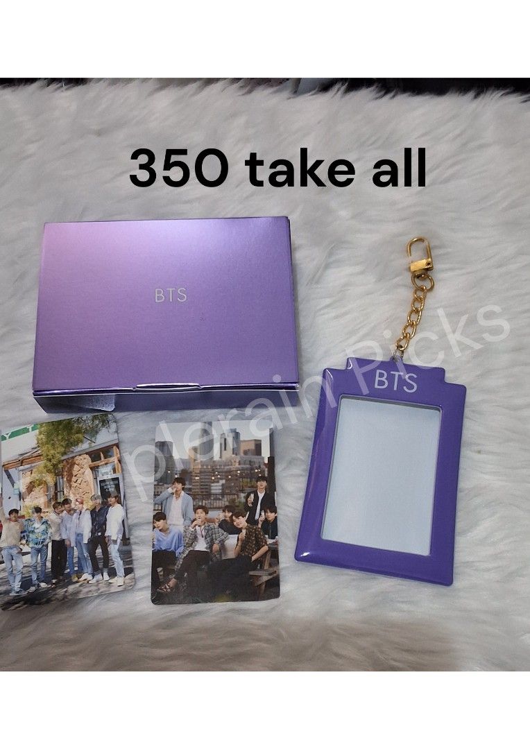 BTS DiCON Photocard Holder KeyRing with 2 photocards (Category: K-Wave Merchandise) located in Imus. Submitted by purple_rain17 (Listing ID 1462413075, Image 1). Description: Hi, ARMY! I'm letting go of some of my BTS collection and offering clearance prices on selected items. Hoping to find new homes for these merch babies with fellow ARMYs who will cherish them! -BTS DiCON Photocard Holder KeyRing with 2 photocards -2x BTS Photocards -1x BTS Ph