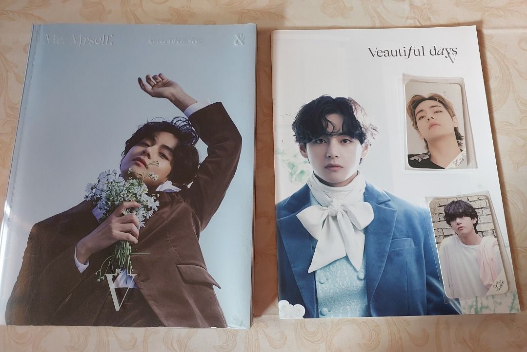 BTS V 'Veautiful Days' Special 8 Photo-Folio (Category: Magazines) located in Cebu City. Submitted by umijn (Listing ID 1462384191, Image 2). Description: Me, Myself, and V 'Veautiful Days' Special 8 Photo-Folio Photobook and Poster only with freebies... .