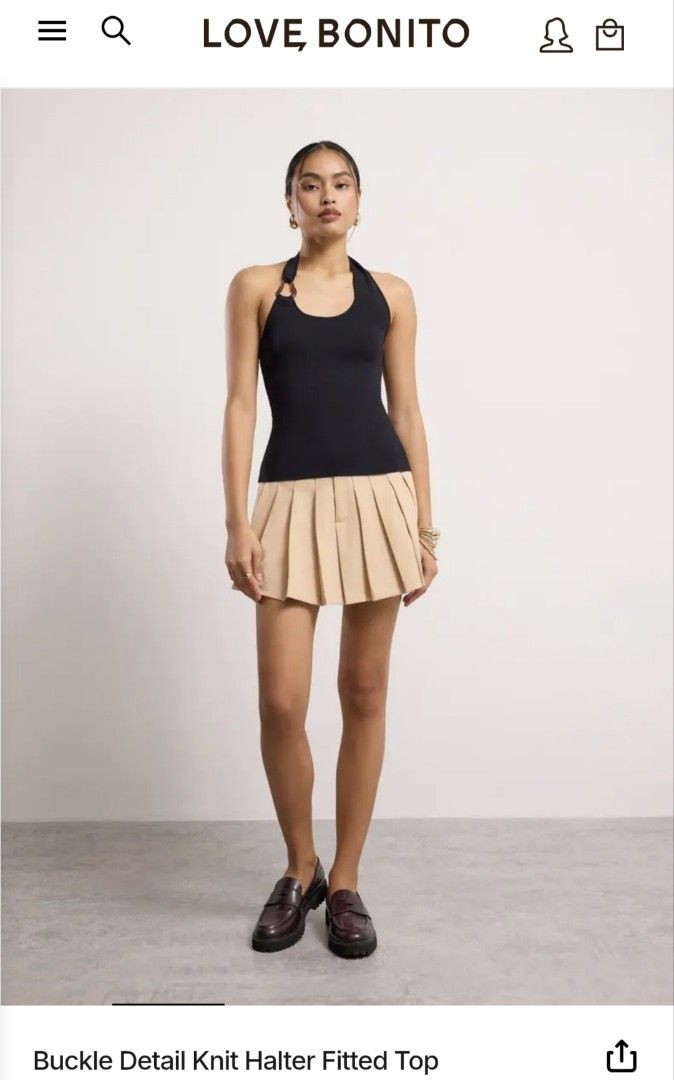 Buckle Detail Knit Halter Fitted Top (Category: Others Tops) located in Caloocan City. Submitted by retroscentsnfinds (Listing ID 1462363900, Image 2). Description: Ask your seller for delivery. Stay safe at home..