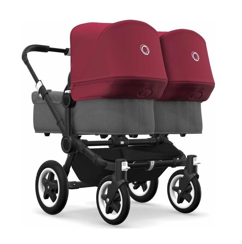 Bugaboo Donkey Duo Twin Stroller Burgundy (Category: Strollers) located in Caloocan City. Submitted by maitelee2023485 (Listing ID 1462306601, Image 1). Description: - Bugaboo Donkey Duo twin stroller - Burgundy canopies - Grey basket - Blue-grey seats - Ideal for two children - Smooth and easy to maneuver - Folds for convenient storage - Inquire for more details.