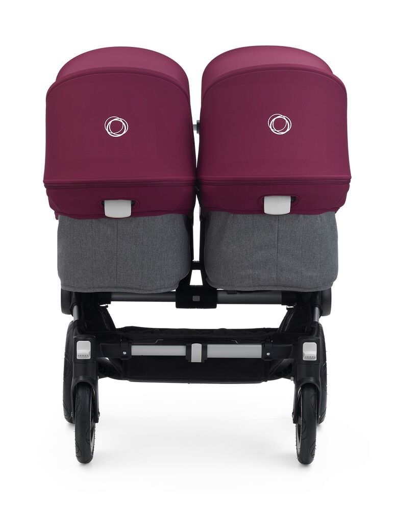 Bugaboo Donkey Duo Twin Stroller Burgundy (Category: Strollers) located in Caloocan City. Submitted by maitelee2023485 (Listing ID 1462306601, Image 3). Description: - Bugaboo Donkey Duo twin stroller - Burgundy canopies - Grey basket - Blue-grey seats - Ideal for two children - Smooth and easy to maneuver - Folds for convenient storage - Inquire for more details.