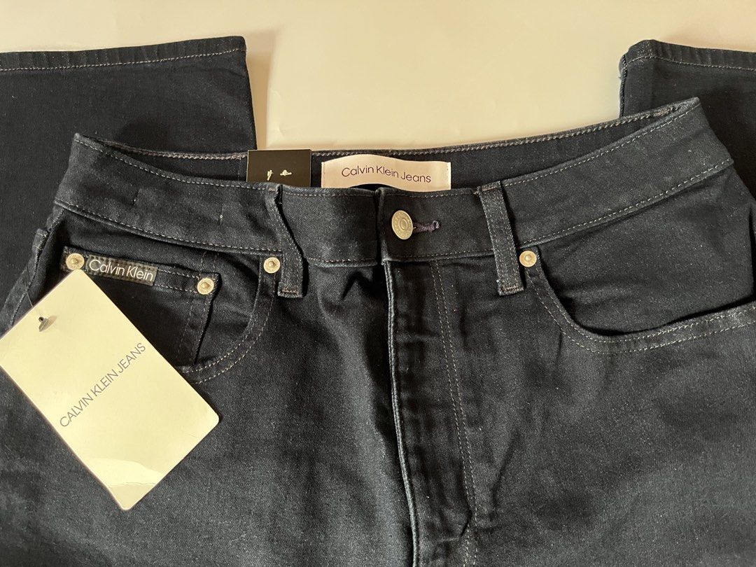 Calvin Klein High Rise Straight Jeans (Category: Jeans) located in Santa Rosa. Submitted by ninaparis (Listing ID 1462273750, Image 2). Description: Original Calvin Klein High Rise Straight Jeans in Dark Wash size 32 can fit up to 34 waistline in seam 27”.