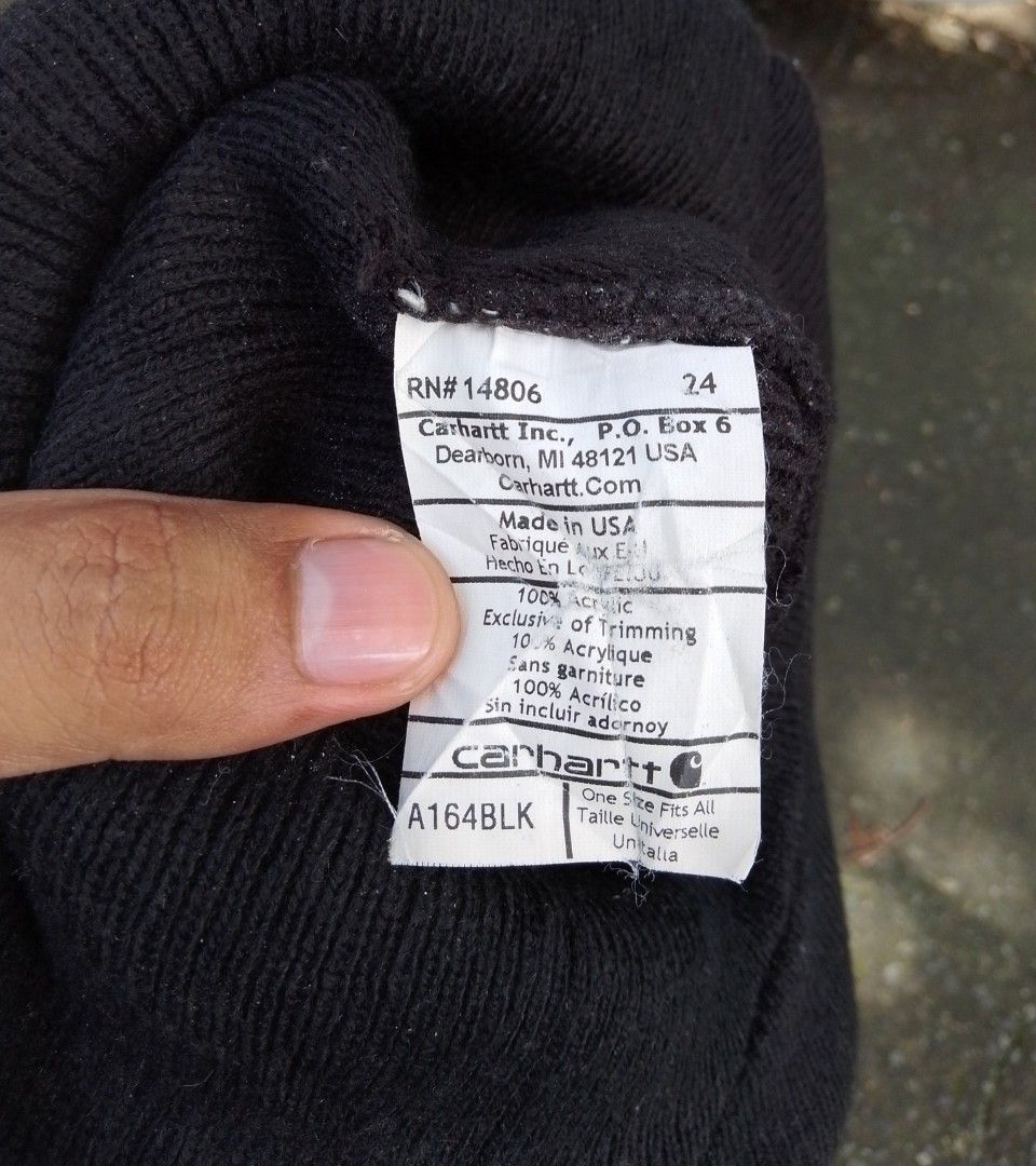 Carhartt Beanie Cap Unisex (Category: Caps & Hats) located in Antipolo. Submitted by arn_thrifts_collections (Listing ID 1462278113, Image 2). Description: CARHARTT BEANIE CAP 750+SF GOOD CONDITION.