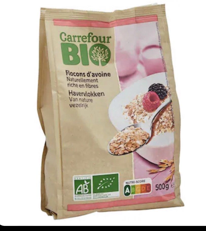 Carrefour BIO Organic Oat Flakes 500g (Category: Packaged & Instant Food) located in Calapan. Submitted by shakalak (Listing ID 1462327618, Image 1). Description: - Carrefour BIO Organic Oat Flakes - 500g pack - Naturally rich in fiber - Nutri-score A - Ideal for breakfast and baking - Promotes a healthy start to your day -From Belgium Exp 10-19-26.