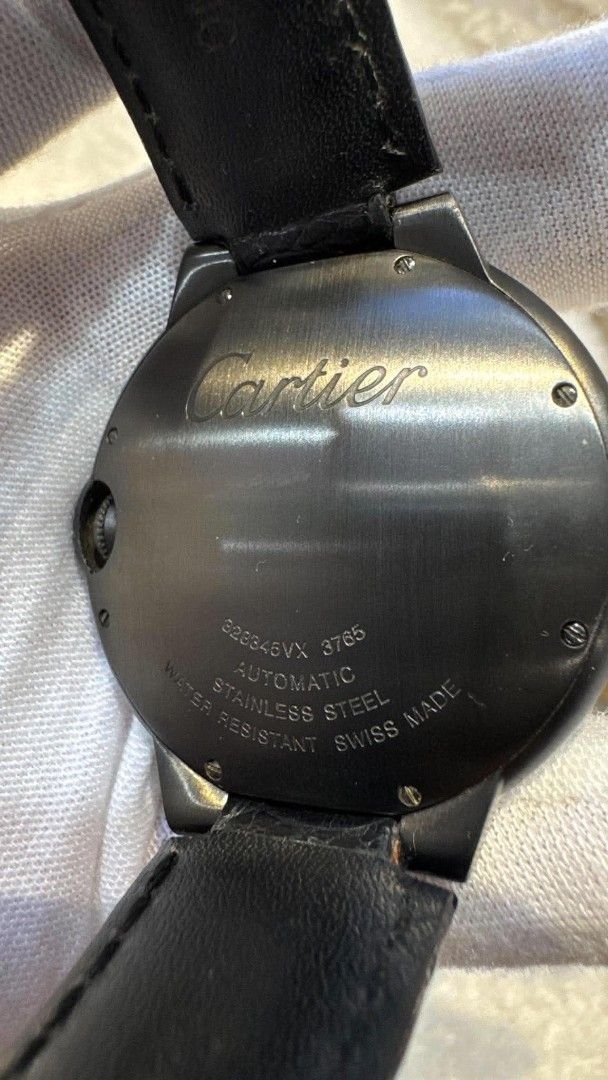 Cartier Ballon Bleu Automatic Stainless Steel Watch (Category: Luxury Watches) located in Mandaluyong City. Submitted by jayden20cl28541 (Listing ID 1462362821, Image 2). Description: - Cartier Ballon Bleu Automatic Watch - Stainless Steel Case - Black Leather Strap - Water Resistant - Model Number: 328846VX 3765 - A timeless and elegant timepiece.