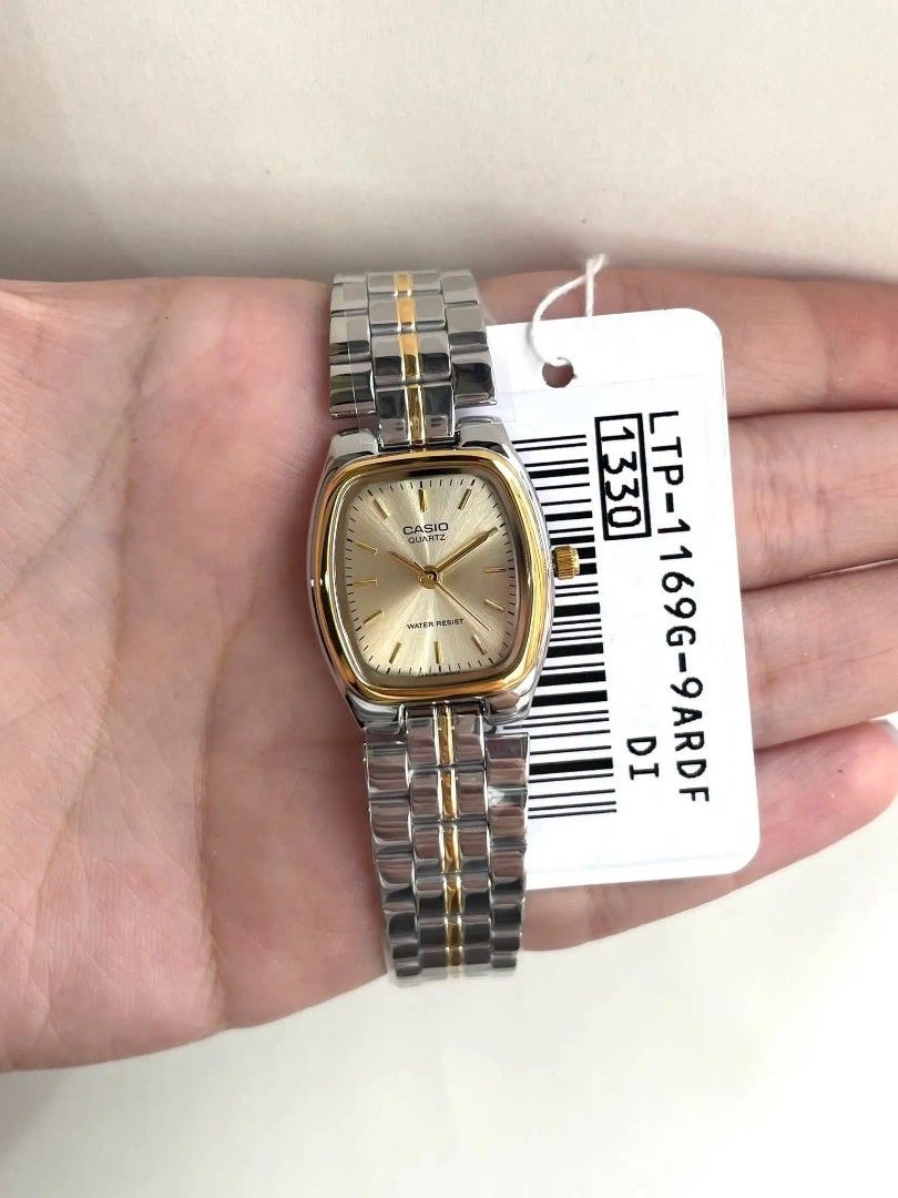 Casio Two Tone Watch Original (Category: Women's Watches) located in Caloocan City. Submitted by cheskhaionlinestore2.0 (Listing ID 1462298640, Image 1). Description: Original C Two Tone Watch ₱2800 only 📌 Complete Inclusions 🍀 Tag 🍀 Manual 🍀 Box 🍀 Paperbag 🍀 Warranty Card ♦️ Cheaper than Mall Price 🥰.