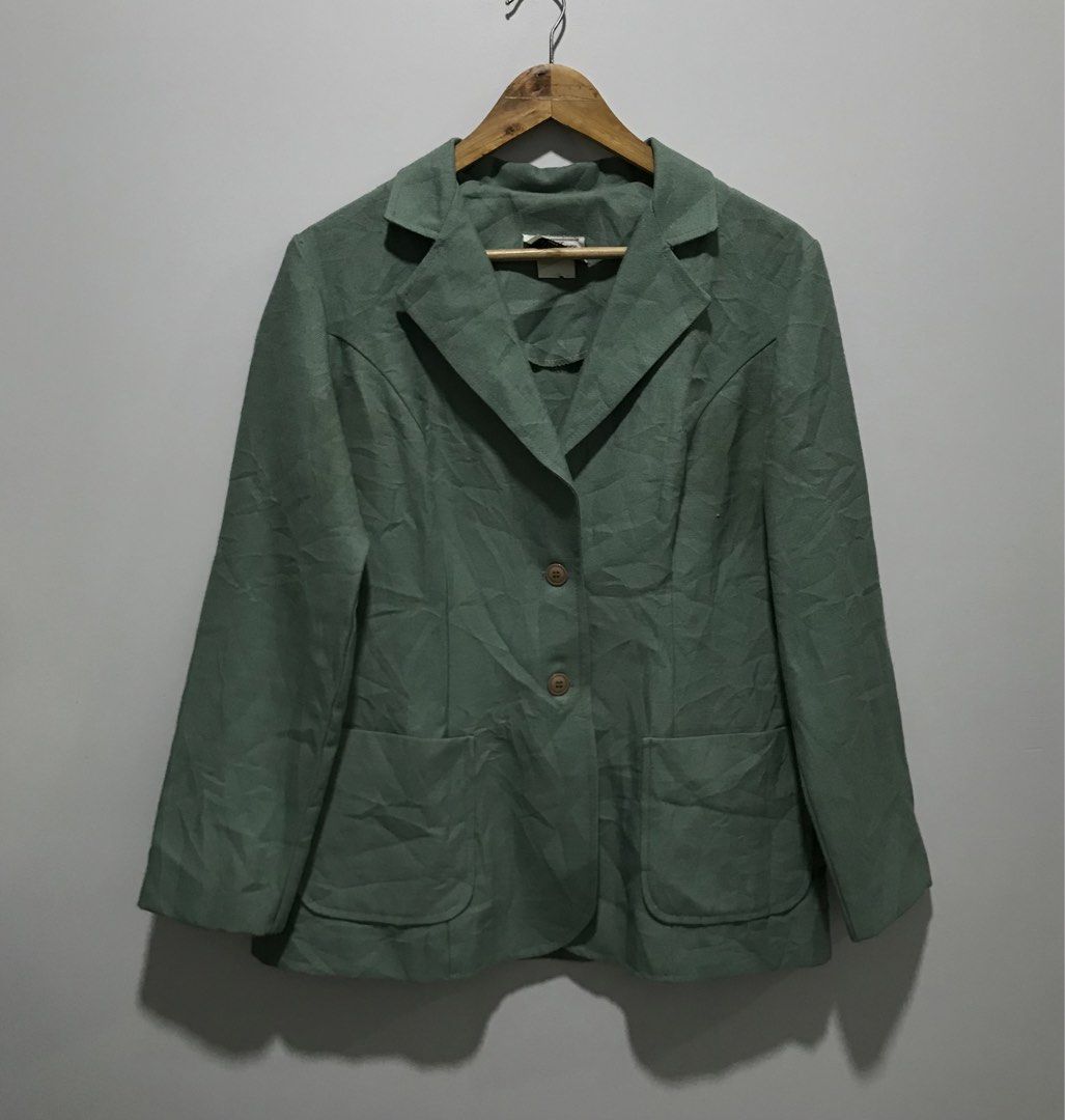 CASUALAIRE Sage Green Blazer (Category: Coats, Jackets and Outerwear) located in Cavite. Submitted by tanya.valentin (Listing ID 1462313470, Image 2). Description: - 20x28.