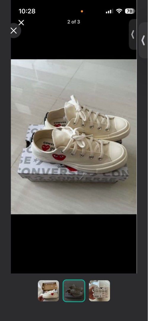 CDG SHOES (Category: Sneakers) located in Quezon City. Submitted by clothesloverph (Listing ID 1462277018, Image 2). Description: .