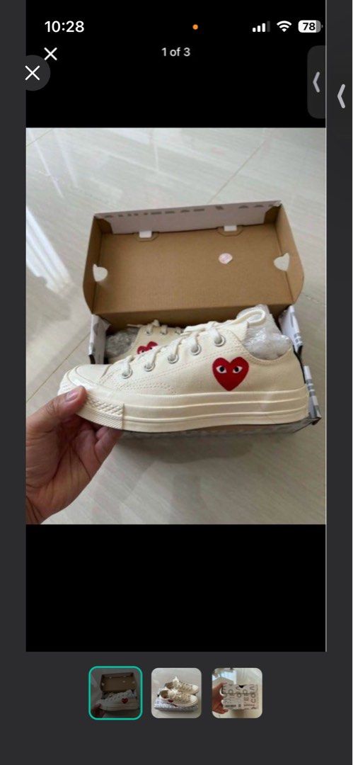 CDG SHOES (Category: Sneakers) located in Quezon City. Submitted by clothesloverph (Listing ID 1462277018, Image 1). Description: .