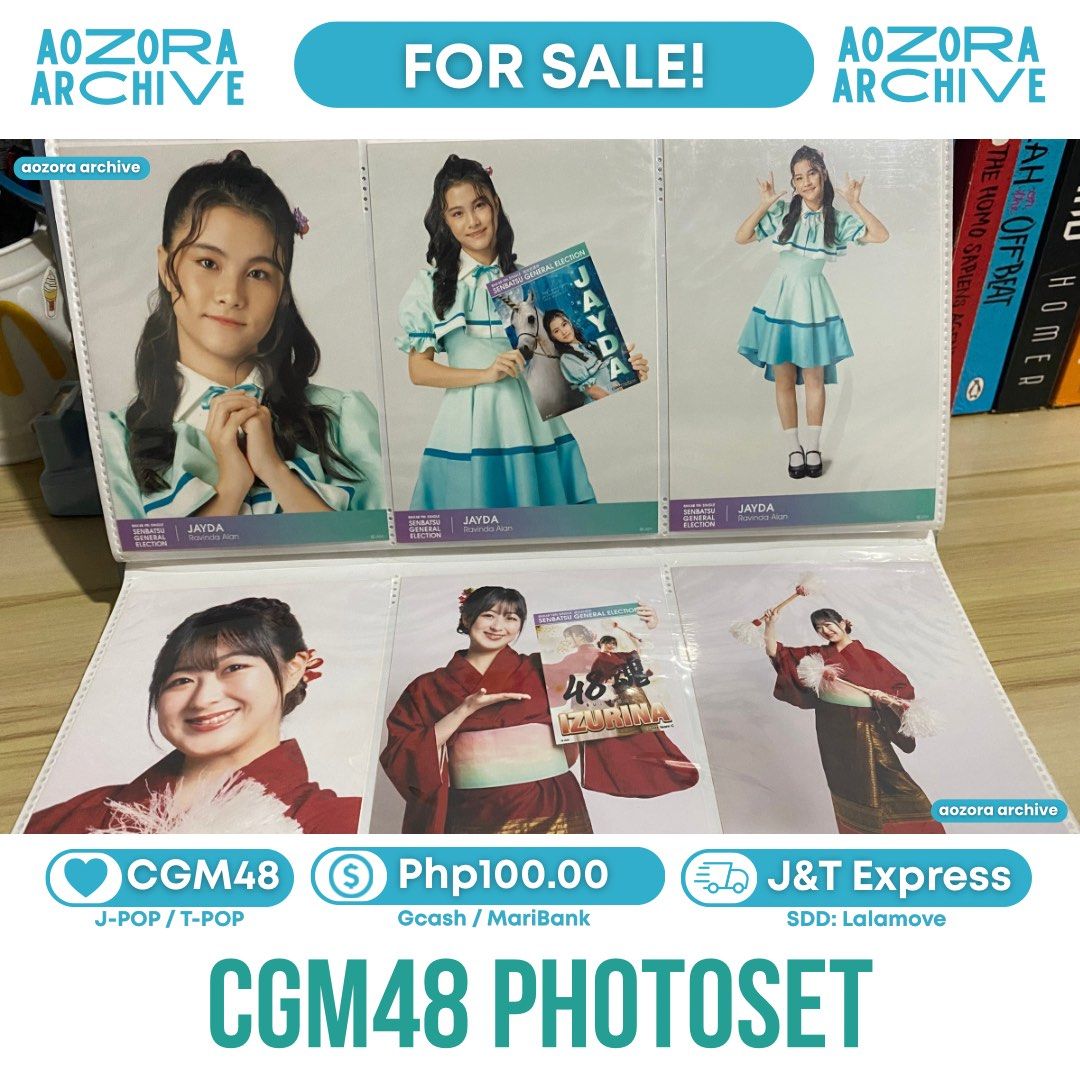[CGM48] Photoset (3 Piecer per Set) (Category: Art & Prints) located in Cavite. Submitted by aozora.archive (Listing ID 1462366869, Image 2). Description: ── .✦ CGM48 Photoset ⤷ ゛Price: P100.00 +lsf ˎˊ˗ 🗒️: Comes with Act C, Act H, Act F — ⤷ ゛[🚛] Mode of Delivery ˎˊ˗ ⤷ ゛J&T Express / Lalamove ˎˊ˗ ⤷ ゛[💸] Mode of Delivery ˎˊ˗ ⤷ ゛GCash / MariBankˎˊ˗ ⋮ ⌗ ┆Ships every Saturday/Sunday — Don’t hesitate to message us for more details! You may also req