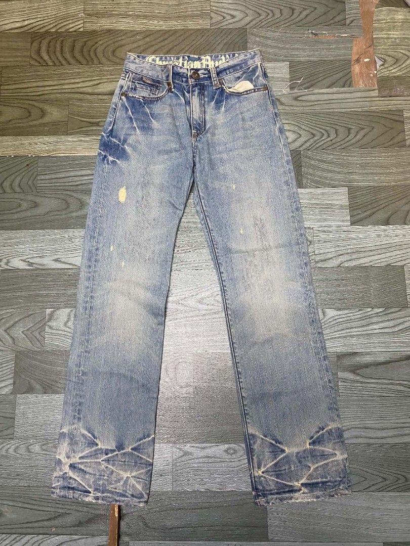 Christian Audigier Jeans (Category: Jeans) located in Pasig City. Submitted by jstnisidor81288 (Listing ID 1462420617, Image 1). Description: - Light wash denim jeans - Distressed details for a stylish look - Unique pocket designs - Branding on the back - Straight leg fit - Some fading and wear consistent with the style - A great statement piece size 27 length 38.