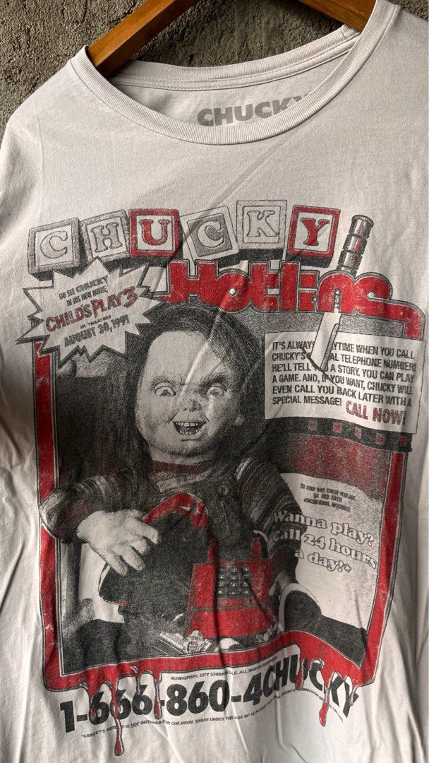 Chucky Hotline Graphic T-Shirt (Category: Tshirts & Polo Shirts ) located in Cabuyao City. Submitted by kisyana (Listing ID 1462408241, Image 2). Description: .