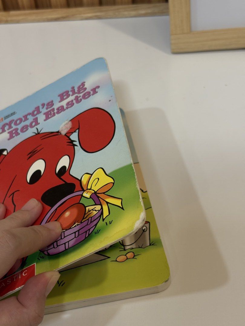 Clifford's Big Red Easter Scholastic Children's Book (Category: Children's Books) located in Quezon City. Submitted by sailormooooo (Listing ID 1462389404, Image 3). Description: - Clifford's Big Red Easter book - Features Clifford the Big Red Dog - Perfect for young readers - Published by Scholastic - Cover and edges show some wear from use - Pages are intact and readable - Fun Easter-themed story.